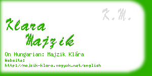 klara majzik business card